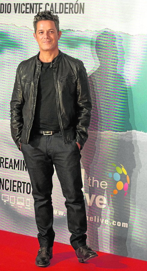 El cantante Alejandro Sanz, ayer, en Madrid. 