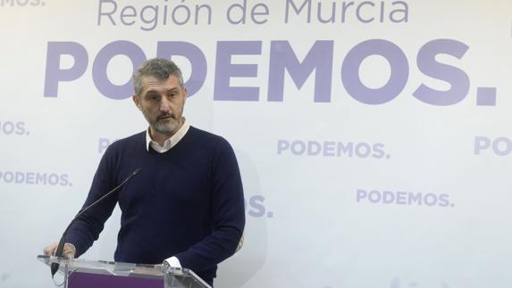 Óscar Urralburu, secretario general de Podemos en la Región de Murcia. 