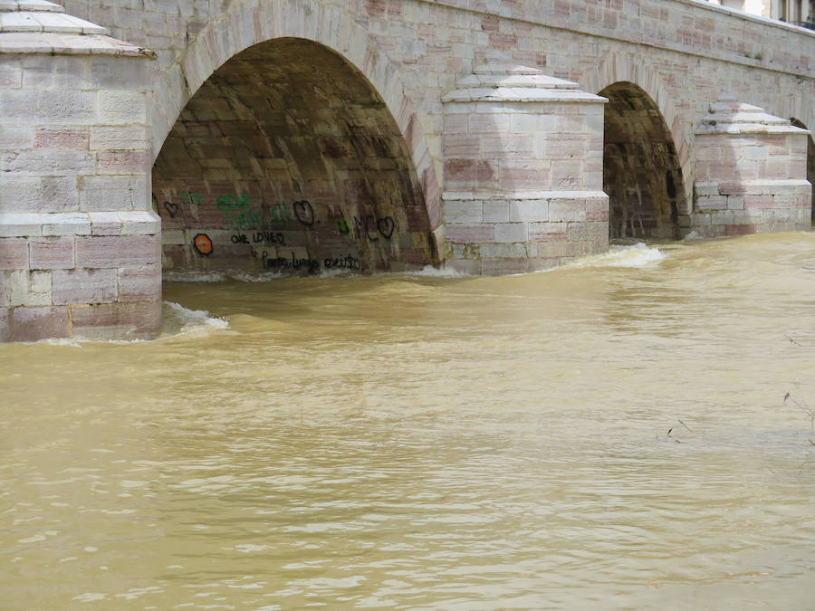 El Torío baja con abundante caudal