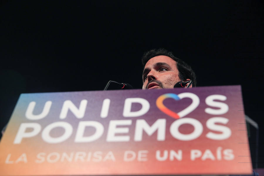 El candidato de Unidos Podemos y líder de IU, Alberto Garzón.