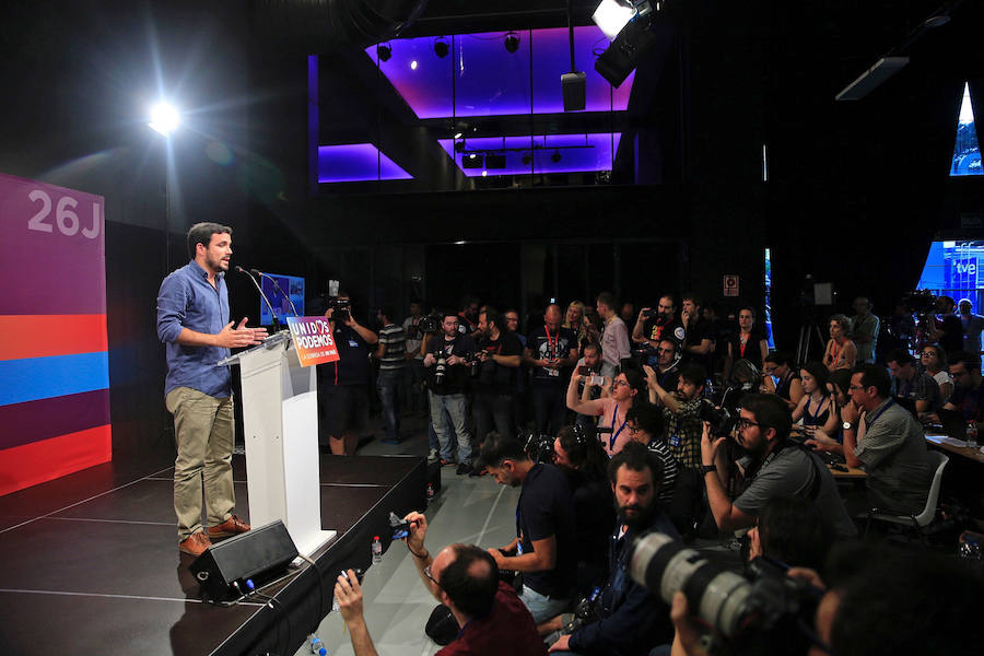 El candidato de Unidos Podemos y líder de IU, Alberto Garzón.