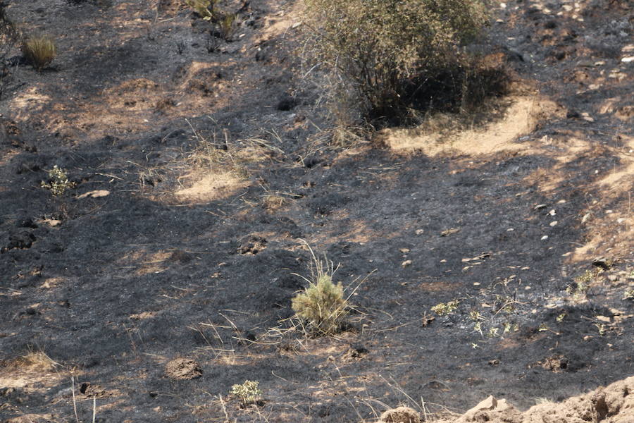 Vestigios tras el incendio