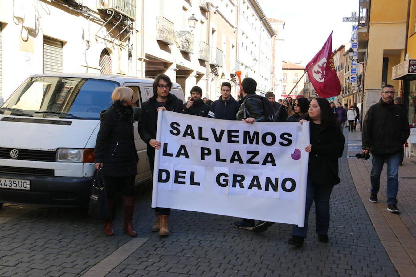 Protesta en la Plaza del Grano