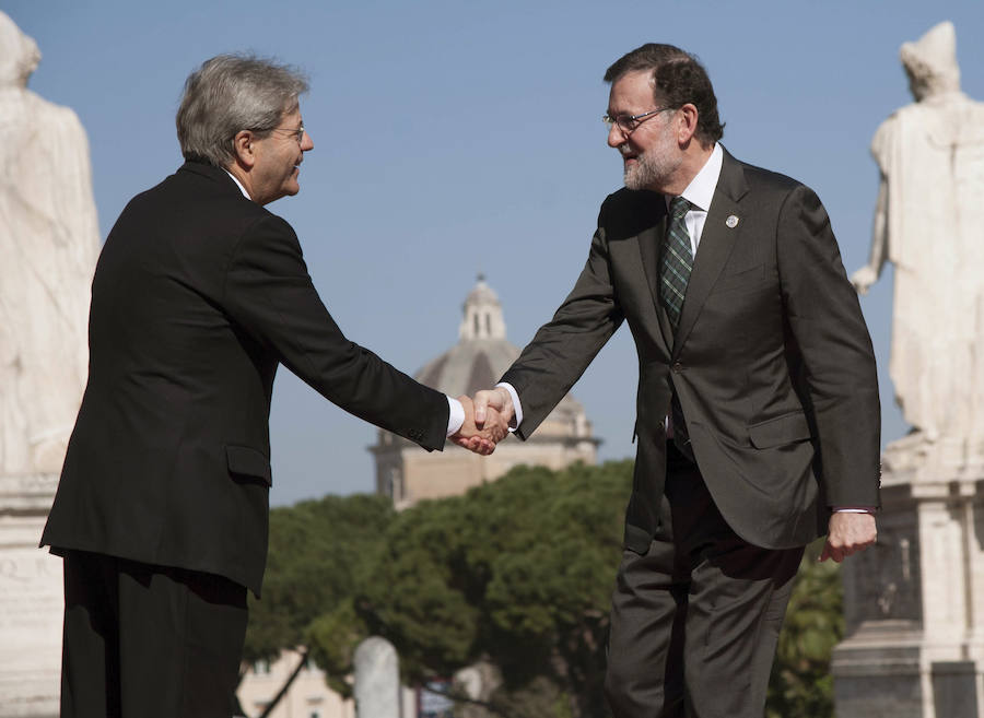 Los 27 líderes europeos reiteran en Roma su compromiso a favor de la unión