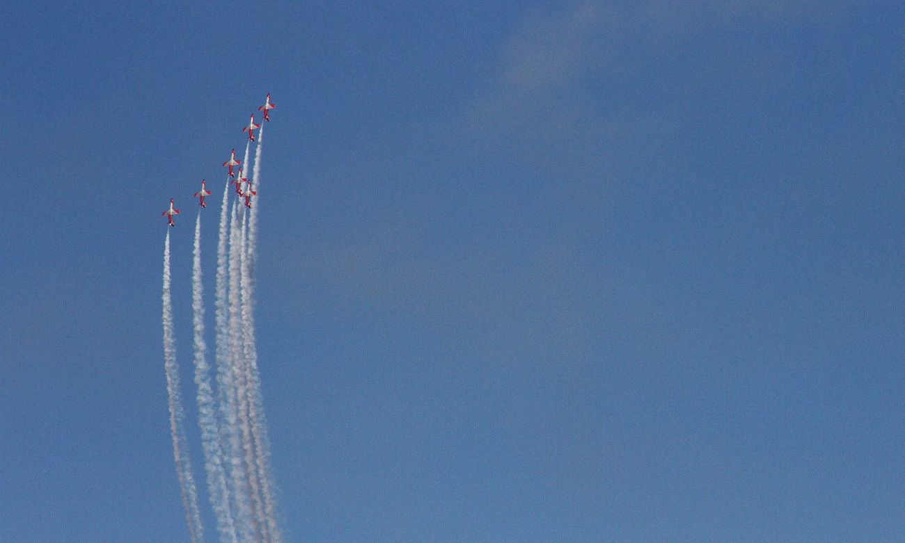 La Base Aérea de la Virgen del Camino acoge a los aviones que este domingo formarán parte de la exhibición aérea con motivo del XXV aniversario de la base aérea de la Virgen del Camino