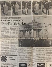 Imagen secundaria 2 - Recortes de periódico en los que se habla de Berlín Interior. 