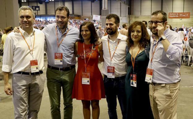 avier Izquierdo, Óscar Puente. María Luz Martínez, Luis Tudanca, Iratxe García e Ibán García.