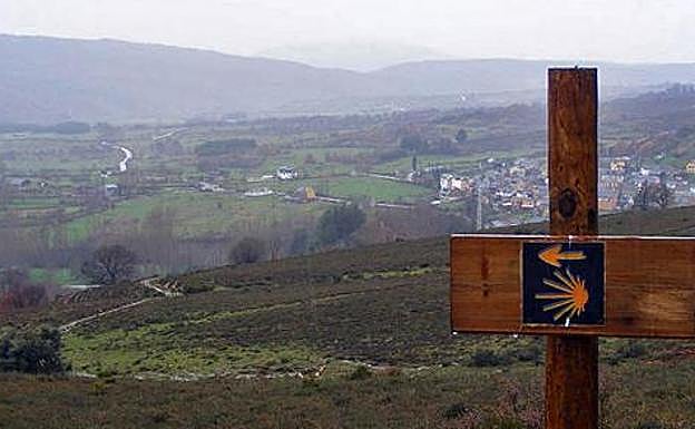 Señalización del camino en la provincia de León.
