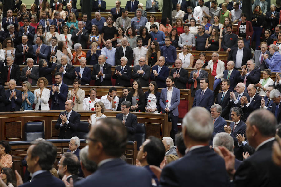 El Rey defiende en el Congreso la unidad de España y la convivencia de todos los españoles.