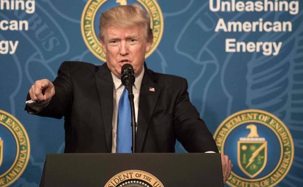 Trump, durante una conferencia de prensa. 