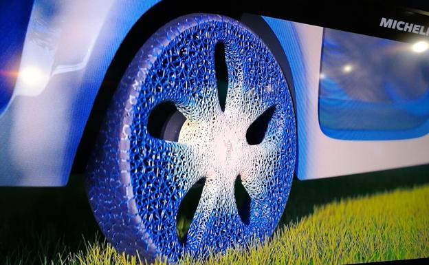 El prototipo de la rueda impresa en 3D en la que trabaja Michelin.