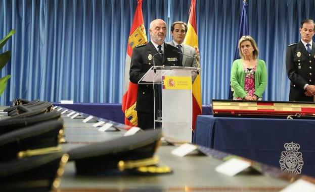 El nuevo jefe superior de Policía de Castilla y León, Jorge Zurita, durante su presentación hoy en la Delegación del Gobierno.