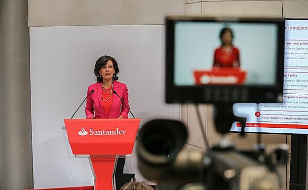 La presidenta del Banco Santander, Ana Botín, en su comparecencia sobre la compra del Popular.