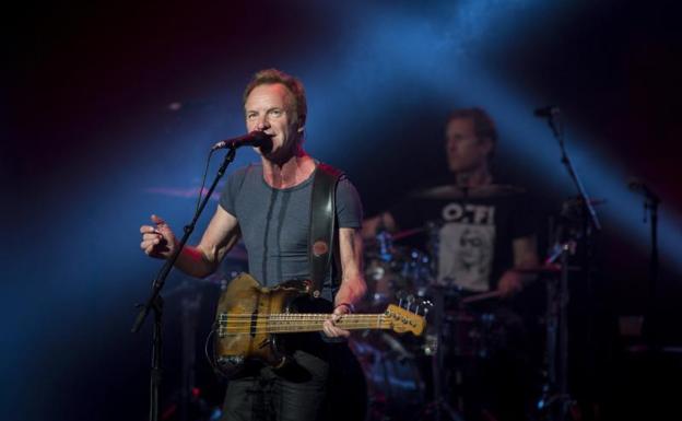 Sting, durante su actuación en el Teatro Real.