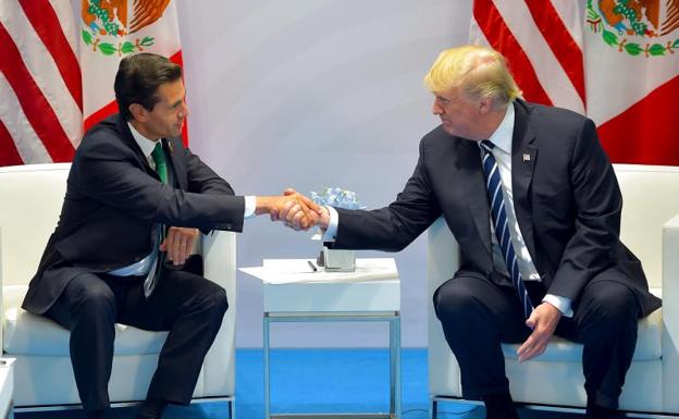 Trump y Peña Nieto en la cumbre del G-20 en Hamburgo.