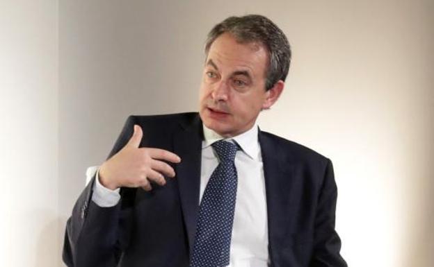 José Luis Rodríguez Zapatero, durante el encuentro de expresidentes organizado por Vocento.