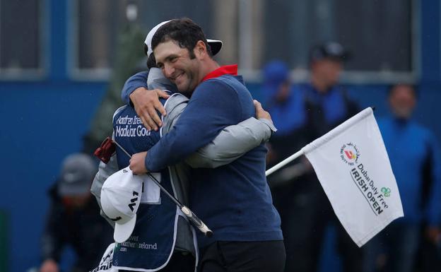 Jon Rahm celebra su victoria. 