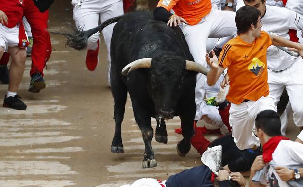 Quinto encierro de los Sanfermines.