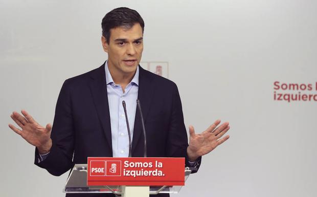 Sánchez, en una rueda de prensa. 