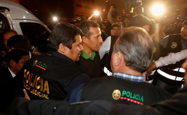 Ollanta Humala, a su llegada al calabozo.