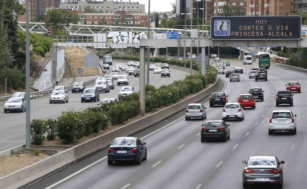 Una carretera en Madrid. 