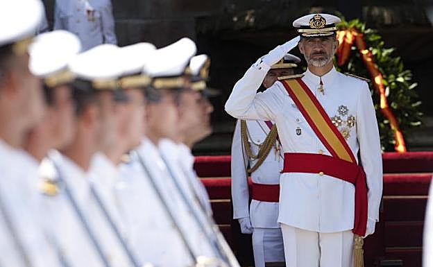 El Rey Felipe VI, durante el acto de la entrega.