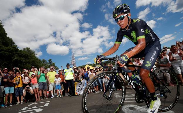 Nairo Quintana, durante la etapa del domingo.