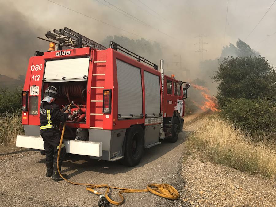 Imágenes del Incendio que amenazó el norte de León I