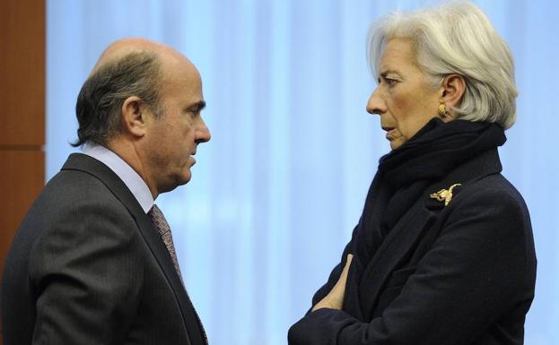 Luis de Guindos y Christine Lagarde.