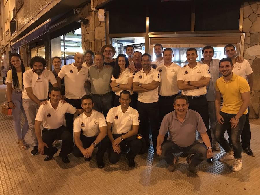 Reencuentro en Gijón de la Patrulla Águila con Alauto y con Quini como maestro de ceremonias