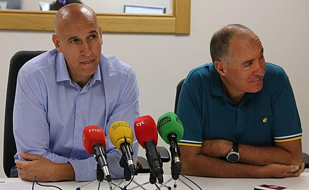 José Antonio Diez y Eduardo López Sendino, durante la rueda de prensa de este miércoles.