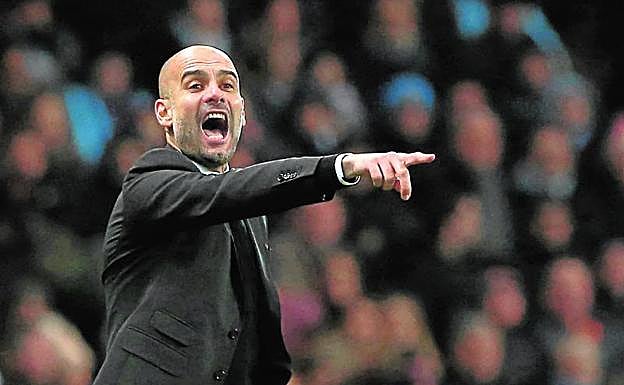 Guardiola, en un partido con el City. 