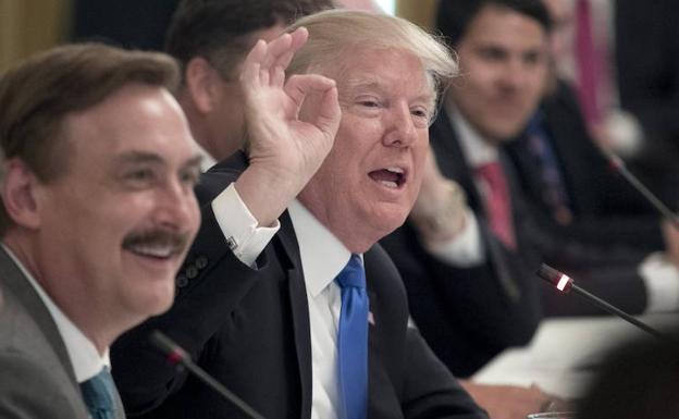 Trump, durante una reunión. 