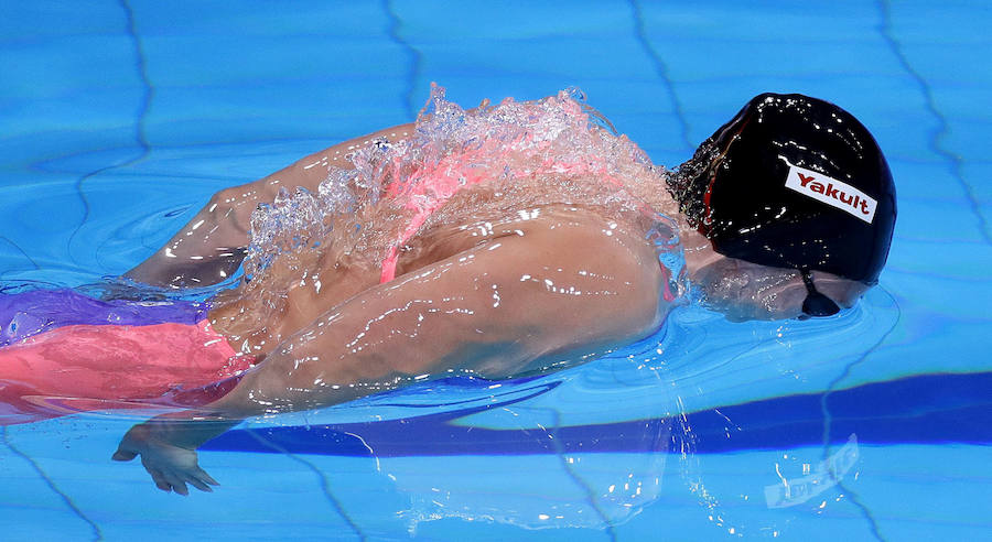 La española ha logrado la medalla de oro en los 200 mariposa, prueba de la que ya era campeona olímpica y europea. 