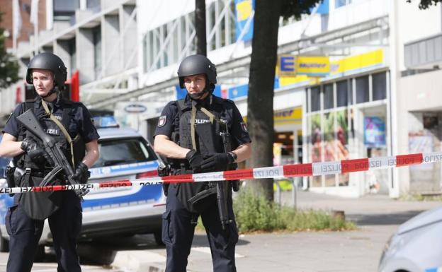 Agentes de policía en Hamburgo.