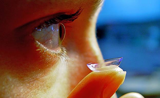 Colocación correcta de una lentilla