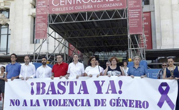 Concentración contra la violencia machista.