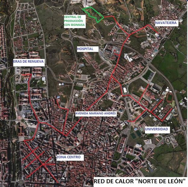 Imagen. Mapa de zonas a las que abastecerá la central leonesa. Descubra haciendo click en la imagen cada zona, al detalle. 