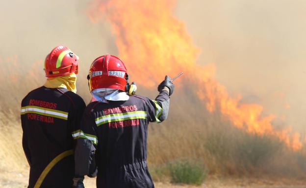 Incendio forestal en El Bierzo.