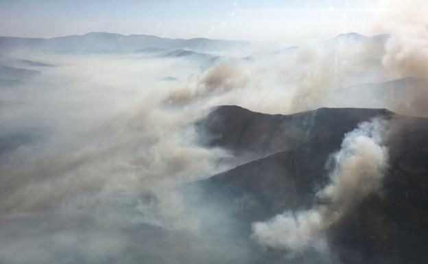 Imagen de la zona del incendio.