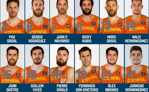 Los 12 elegidos para el Eurobasket 2017. 