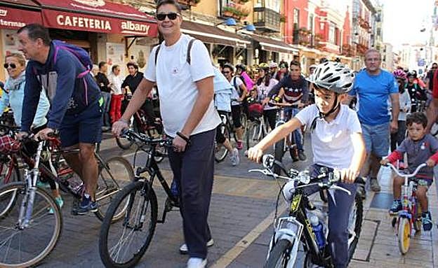 Leoneses participantes en la edición del 2016 de la Semana Europea de la Movilidad. 