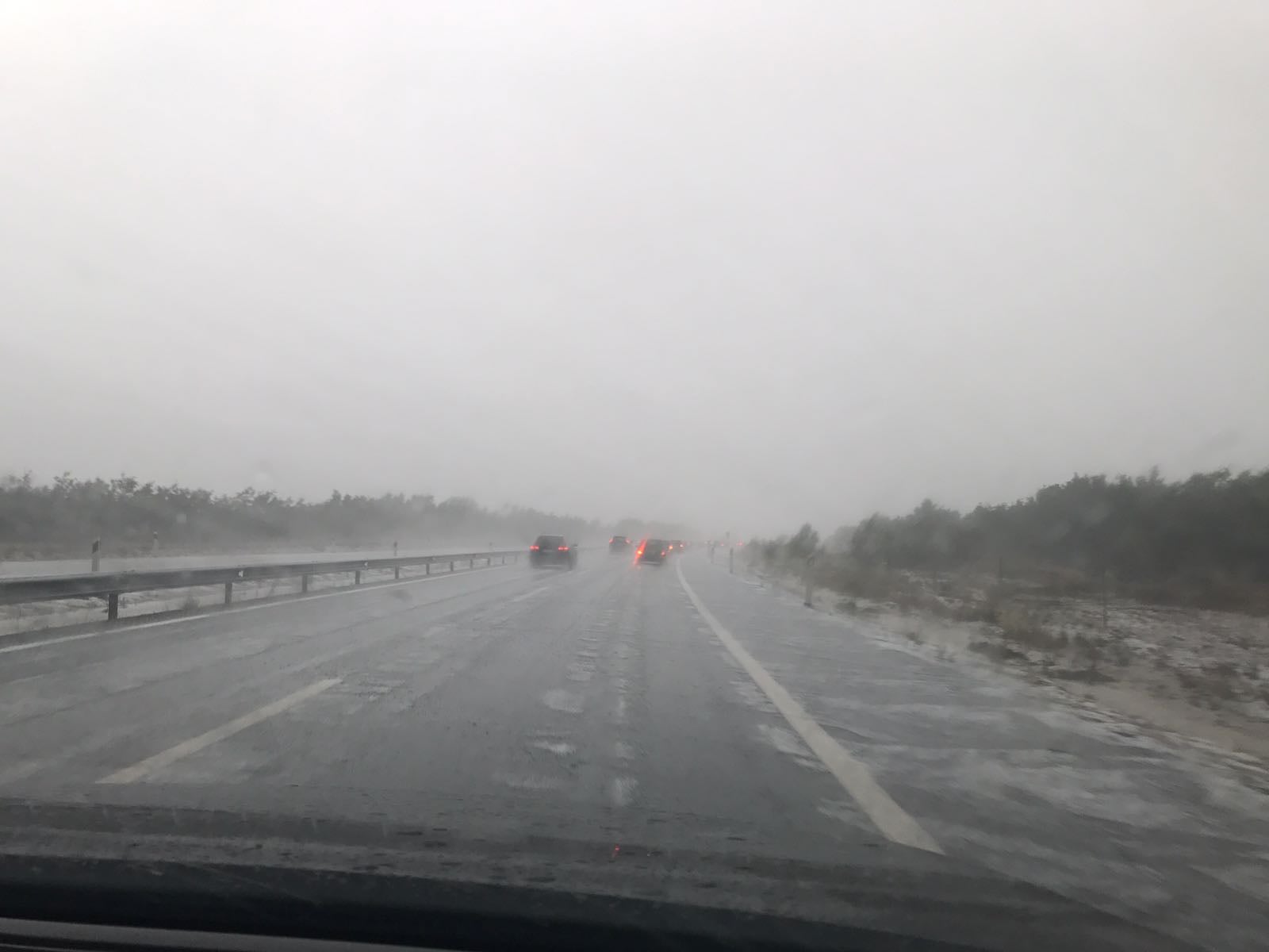 Granizada en el Huerna