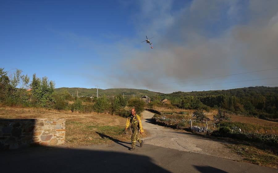 Nuevo incendio en la localidad de San Miguel de Langre 
