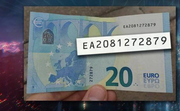 Billete de 20 euros puesto en circulación por el Hormiguero. 