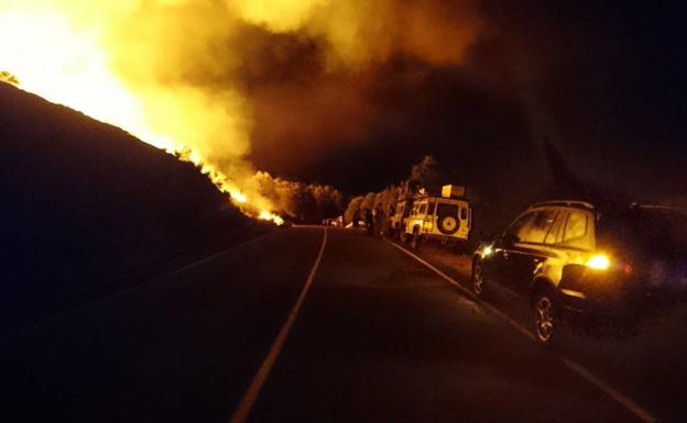 Incendio en Santa María de Ordás.