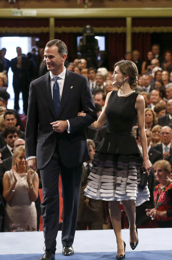Los Reyes, durante la ceremonia de entrega de los Premios Princesa de Asturias.en 2016.