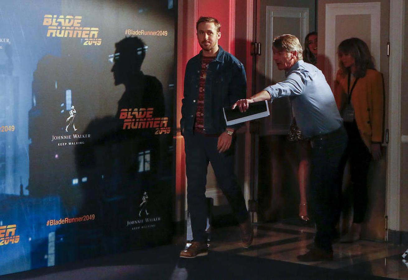 Ryan Gosling durante la presentación de 'Blade Runner 2049'.