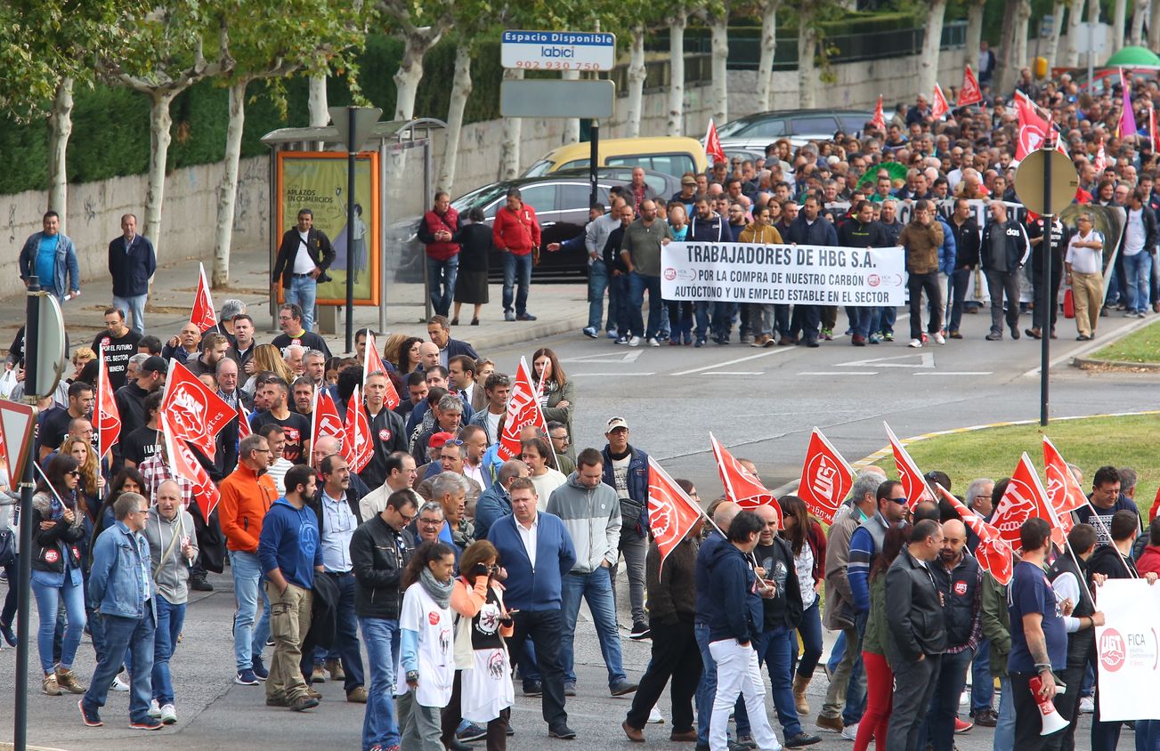 Manifestación minera por la defensa del carbón autóctono y los puestos de trabajo en Ponferrada