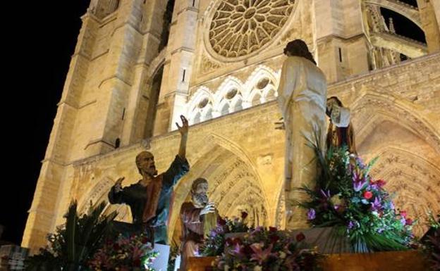 Escena de la Semana Santa leonesa.